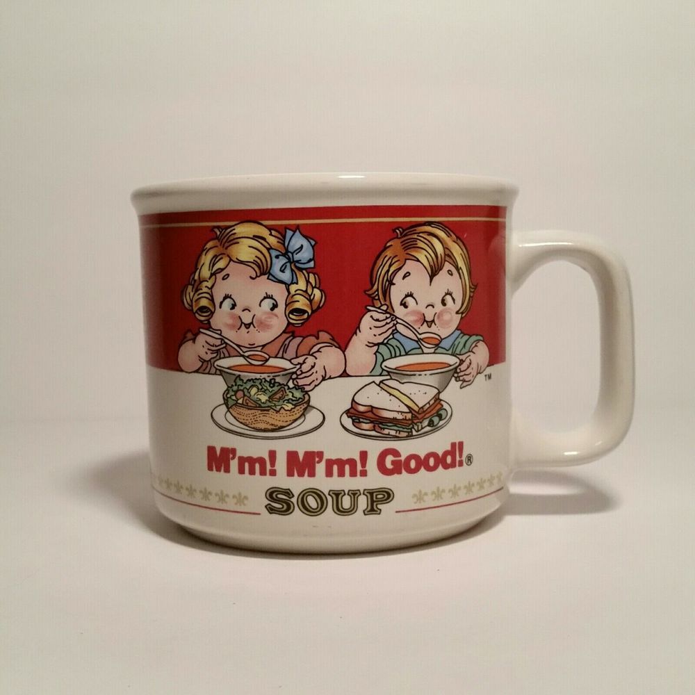 Campbell Soup 1997 Mug Bowl by West Wood‎ Featuring Kids Enjoying Soup Vintage